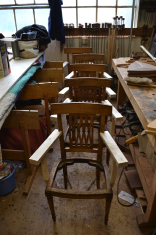 Rough arm and arm support blanks joined. Rough arm and arm support blanks joined.